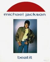 MICHAEL JACKSON Beat It Vinyl Record 7 Inch Epic 1983 Red Vinyl.